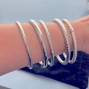 Sterling silver bangles
